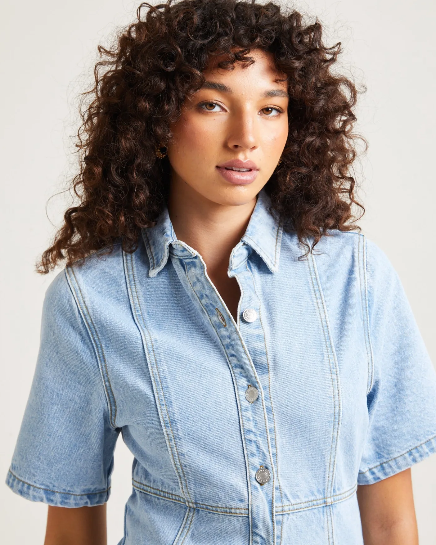 Rio Denim Mini Dress Blue Fade