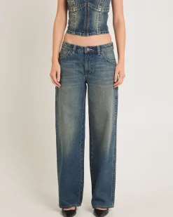 Rip Curl 99 Low Baggy Denim Jeans Zola Board