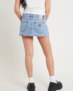 Rip Curl 99 Low Denim Skirt Ariane Tape