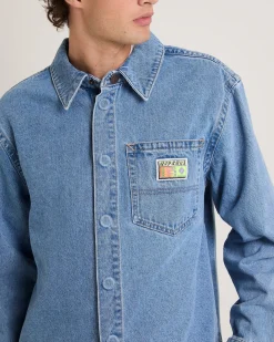 Rip Curl A5 Denim Shacket Larry Tape