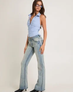 Rita Low Rise Flare Denim Jeans