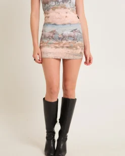 Rodeo Print Mini Skirt