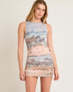 Rodeo Print Tank Top