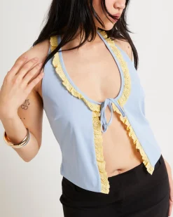 Rome Ruffle Halter Top