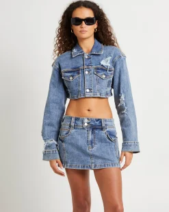 Roxy Shrunken Denim Jacket