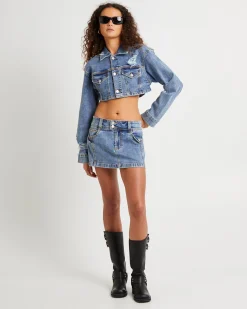 Roxy Shrunken Denim Jacket