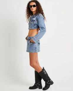 Roxy Shrunken Denim Jacket