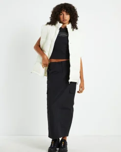 Ruby Multi Pocket Cargo Maxi Skirt Black