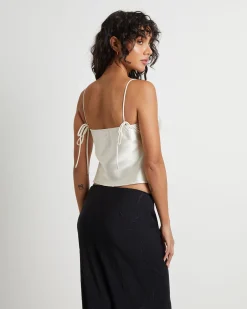 Ruby Romantic Slip Top in Ivory
