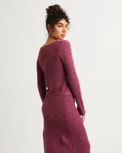 Rumi Long Sleeve Boucle Knit Top
