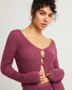 Rumi Long Sleeve Boucle Knit Top