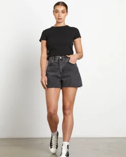 Ryder Denim Shorts in Monteray Black