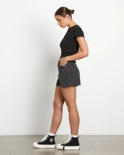 Ryder Denim Shorts in Monteray Black