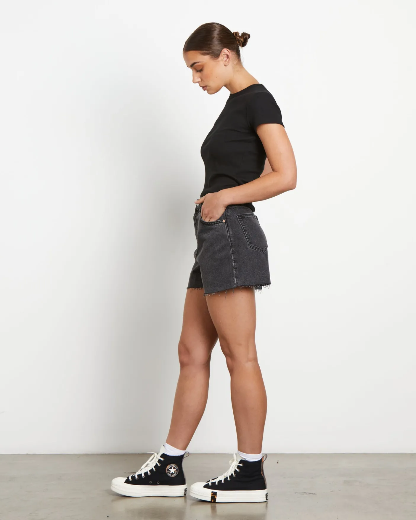 Ryder Denim Shorts in Monteray Black
