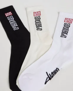 S Cube Mid Block Socks 3 Pack