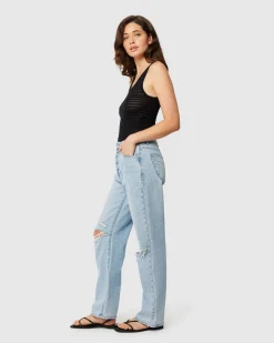 90's Relaxed Denim Jeans Long Beach Worn