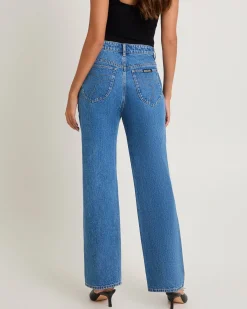 90s Relaxed Denim Jeans River Blue