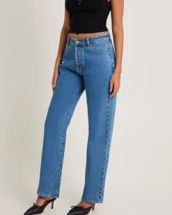 90s Relaxed Denim Jeans River Blue