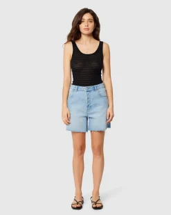 90's Relaxed Denim Shorts
