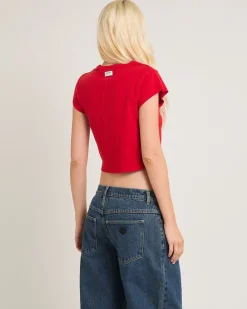 90's Rib Cut Off Baby Tee