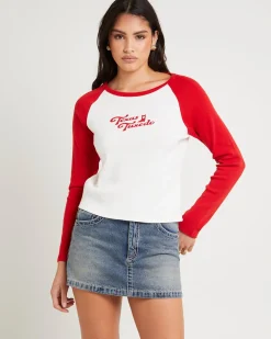 90's Rib Raglan Long Sleeve Shirt