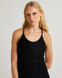 Sacred Lace Midi Dress Black