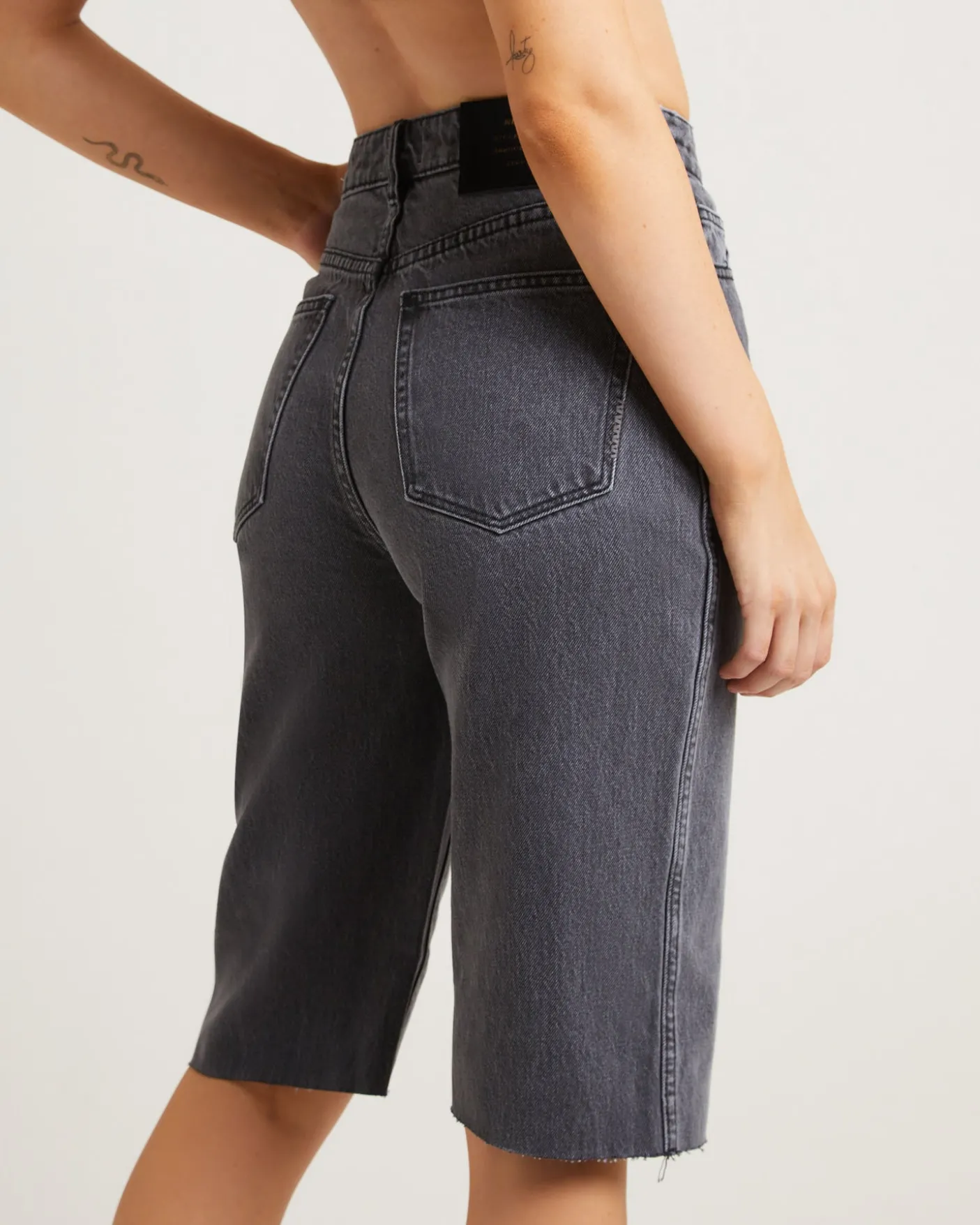 Sade Denim Jorts in Ash