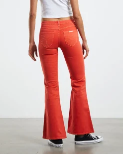 Sailor Low Flare Jeans Scarlet Coral