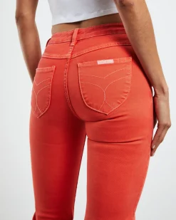 Sailor Low Flare Jeans Scarlet Coral