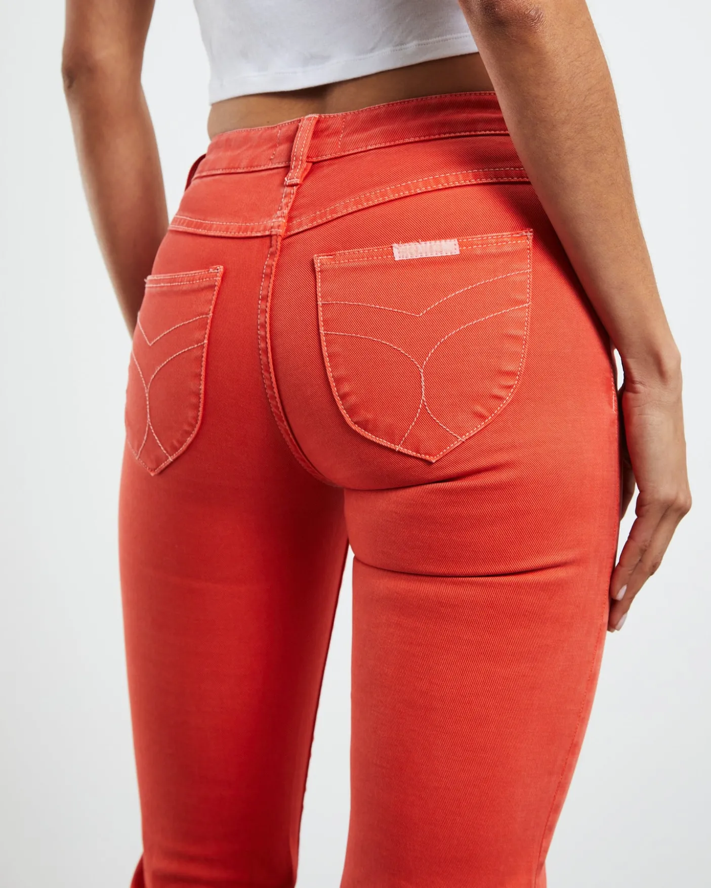 Sailor Low Flare Jeans Scarlet Coral