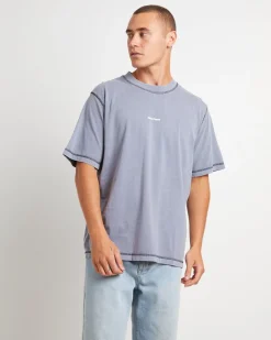Samo Neuw Short Sleeve T-Shirt in Steel Blue