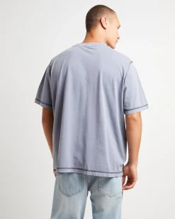 Samo Neuw Short Sleeve T-Shirt in Steel Blue