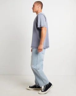 Samo Neuw Short Sleeve T-Shirt in Steel Blue
