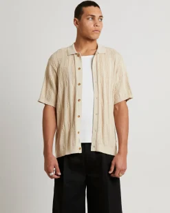Santis Short Sleeve Cable Knit Shirt