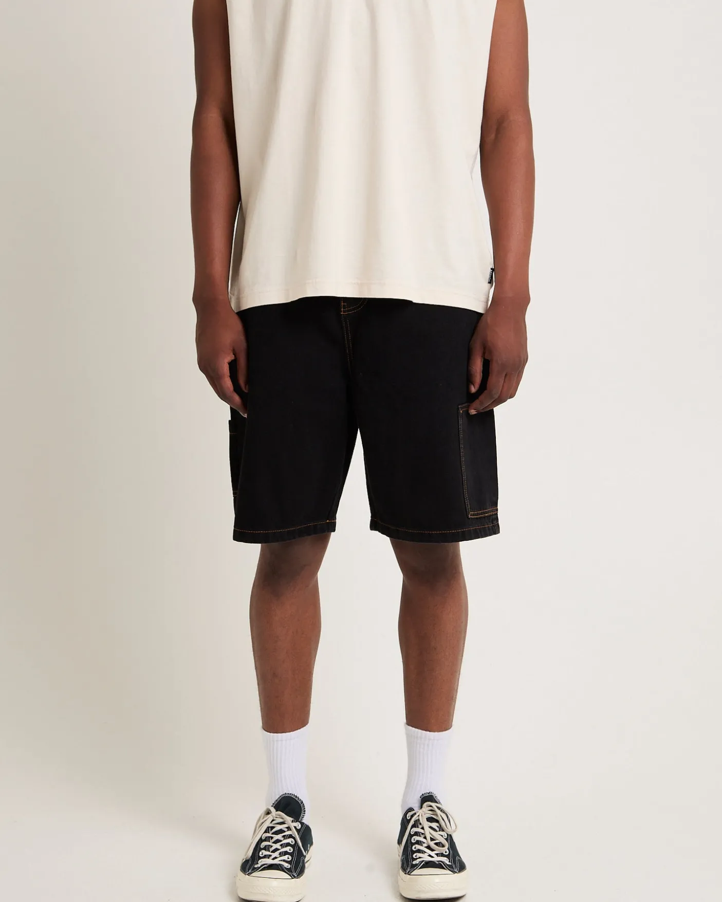 Scorched Harper Denim Baggy Fit Carpenter Shorts