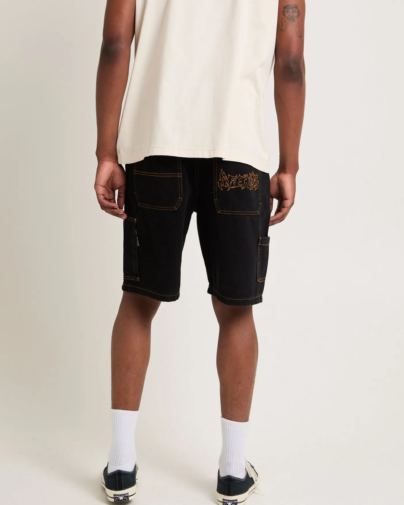 Scorched Harper Denim Baggy Fit Carpenter Shorts