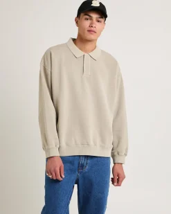 Script Fleece Polo Shirt