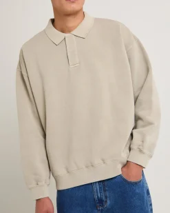 Script Fleece Polo Shirt