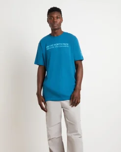 Short Sleeve Brand Proud T-Shirt in Blue Coral