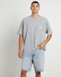 Short Sleeve Workwear T-Shirt in Mid Tone Heather Grey