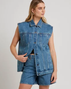 Signature Freya Oversized Denim Vest