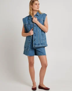Signature Freya Oversized Denim Vest