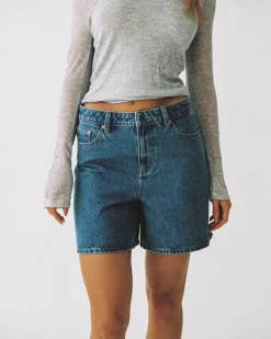Signature Mid Relaxed Denim Shorts