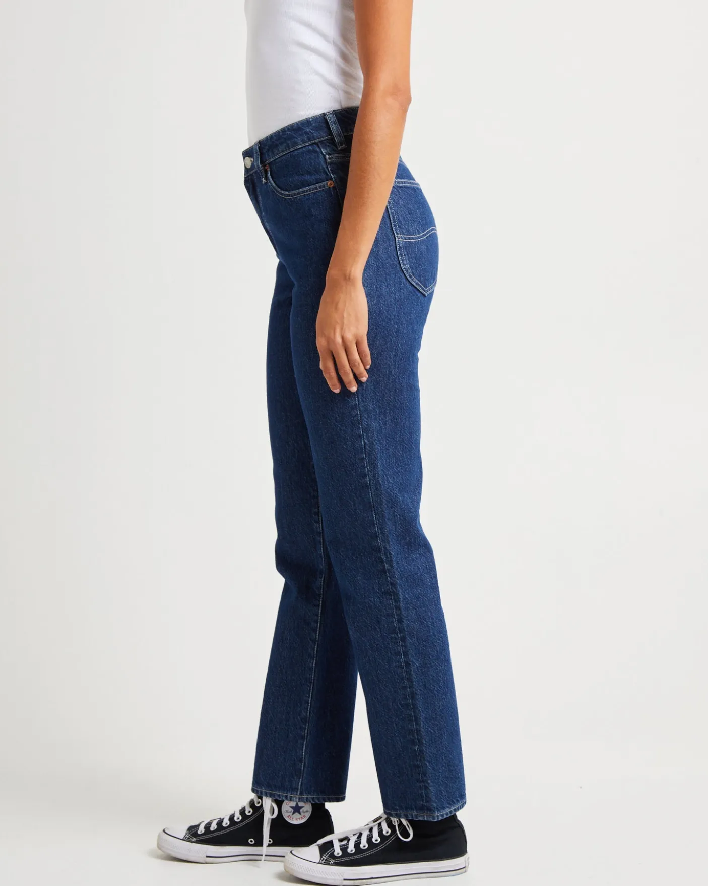 Signature Mid Slim Straight Denim Jeans Essential Rinse