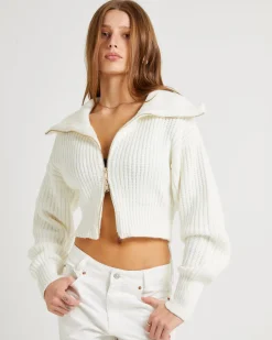 Simmy Double Zip Knit Top