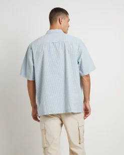 Skate Short Sleeve Shirt in Sky Check