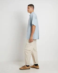 Skate Short Sleeve Shirt in Sky Check