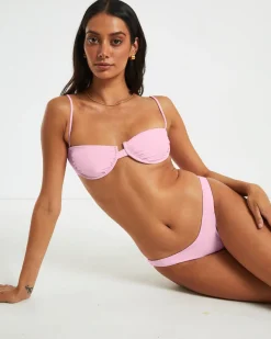Skinny Strap Underwire Top in Baby Pink