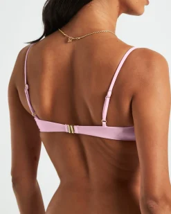 Skinny Strap Underwire Top in Baby Pink