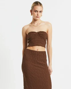 Skyla Texture Twist Bandeau Top